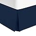 Nestl Navy Blue Bed Skirt Queen Size - Queen Bed Skirt 14 Inch Drop - Brushed Microfiber Bed Skirts - Hotel Quality Pleated Bed Skirt - Shrinkage & Fade Resistant