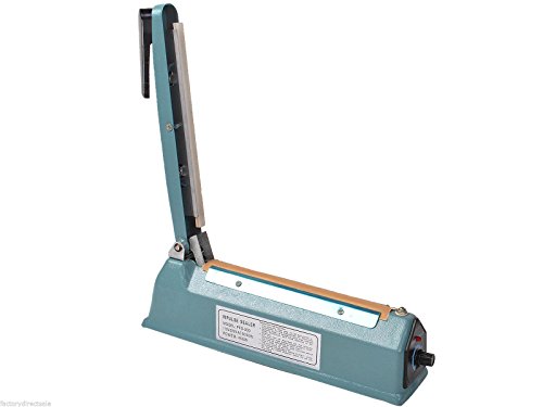 Safstar 8"/12" Manual Impulse Heat Sealer Plastic Poly Bag Closer Machine (12 inch)
