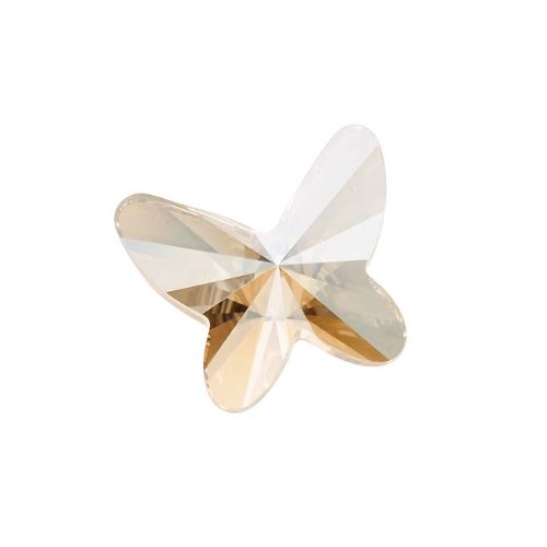 Swarovski Crystal, #2854 Butterfly Flatback Rhinestones 18mm, 1 Piece, Crystal Golden Shadow