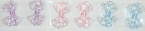Set of Six Multicolor Hair Bows for Infant and Toddlers