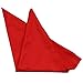 Royal Silk Fine Red Silk Twill Pocket Square for Men 100% Silk - Full-Sized 17