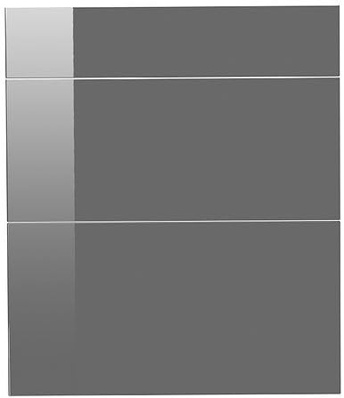 Ikea Abstrakt Face De Tiroir Lot De 3 Gris Brillant
