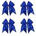 CN Sequin Cheer Bow Big School Color Hair Bow With Elastic Tie For Cheerleading Girls