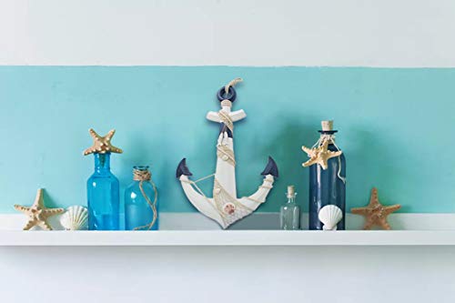 Royal Brands 26" Wooden Nautical Beach Boat Anchor Wall Hanging Decorative Wood Ornament Plaque