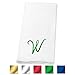 Lillian Vernon Script Personalized Monogram Guest Towels - 5 Foil Initial Color Options, Linen Feel Disposable Set for Bathroom, Wedding, & Party - Pack of 100, 13