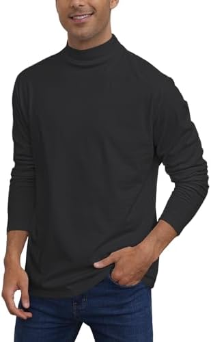 Port & Company Essential Mock Turtleneck-PC61M-S-Athletic Heather