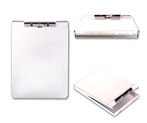 Summit Tools Dual Storage Aluminum Clipboard - 8.5 in. x 12 in. Letter Size Document Holder with Self Locking Latch, Form Clip, 2 Storage Compartment [2-Pack] - Thumbnail 3