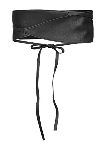 BlackButterfly Obi Waist Band Self Knot Tie Up Cinch Belt (Black, One Size) - Thumbnail 2