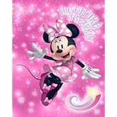 The Northwest Store Disney Minnie Mouse Sparkle Soft Throw Silk Blanket 40''x50'', Pink, 111