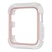Compatible with iWatch Case 38mm, Shock Proof Bumper Cover Scratch Resistant Protective Rugged Case Replacement for iWatch Series 3, Series 2, Series 1 38mm, White/Pink