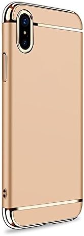 Maximall – iPhone X Case ✅ Designer Thinnest Woman/Man Light Best Slim Protective Cool Apple Iphone 10 gold cover case (Golden)