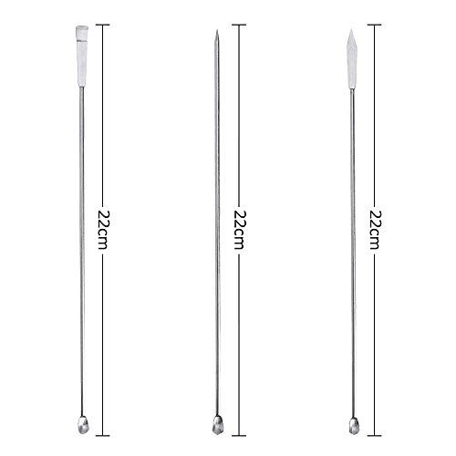 Lab Spoon,8 Pack lab Scoops lab Spoon Micro, Stainless Steel Lab Measuring Spoon,Lab Spatulas Laboratory Sampling Spoon Mixing Spoon.