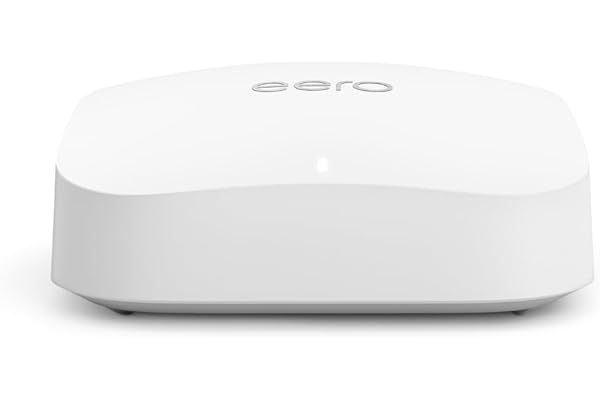 Amazon eero Pro 6E mesh wifi router with 1 month free eero Business (auto-renews annually) - Coverage up to 2,000 sq. ft., Connect 100+ devices, 1-pack
