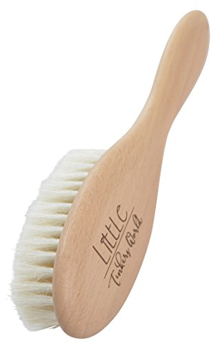 Wooden Baby Hair Brush - Healthcare and Grooming for Newborns & Toddlers, Ideal for Cradle Cap and Baby Registry by Little Tinkers World