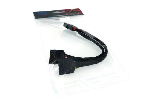 Phobya SATA Power Y Cable with Black Sleeving (15cm / 6 inch Length)