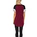 Moilant Women Striped Sleeves Tops Short Sleeve Casual Blouse Soft Comfortable Tunics Redthumb 2