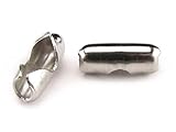 100 CleverDelights Ball Chain Clasps - Shiny Silver - For 2.0mm Ball Chains - Metal Bead Connector