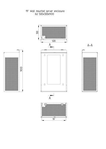 6U900mm Deptht! Wall Mount Server Cabinet For Servers with Vertical Instalation!