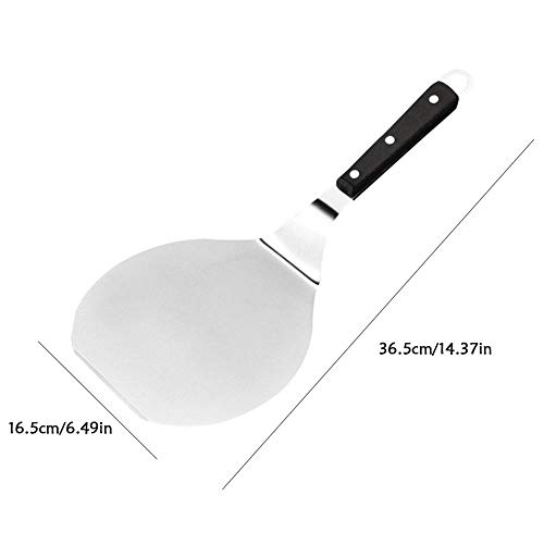 Stainless Steel Oven and Pizza Spatula Pizza Peel Baking Shovel Paddle Cake Lifter Transfer Tray For Pizza, Bread, Cake, Pie Barbecues14.37in × 6.50in