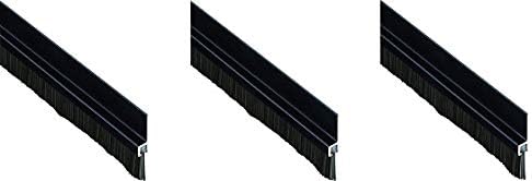 Pemko 085575 18061DNB36 Brush Seal - Meeting Stile, Dark Bronze with Black Brush Insert, 1" Width, 36" Length, Dark Bronze (3-(Pack))