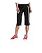 Womens Dri-more Core Striped Bermuda Below Knee Shorts Activewear (L, Black)