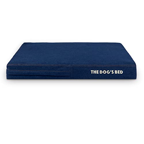 The Dog’s Bed Cover – Replacement Cover, Blue Denim, Medium, 10cm