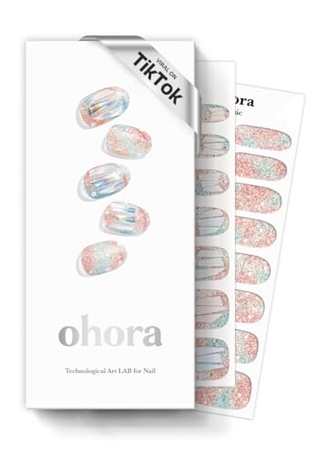 ohora Tiras de uñas de gel semicuradas (N Newtro no.1) – Funciona con cualquier lámpara de uñas, calidad de salón, larga duración, fácil de aplicar y quitar – Incluye 2 almohadillas de preparación