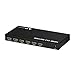 Portta 4x2 Port HDMI Matrix Any 4 HDMI inputs to Any 2 HDMI Standard outputs Support 3D 1080p HD HDMI Switcher and Splitter with IR