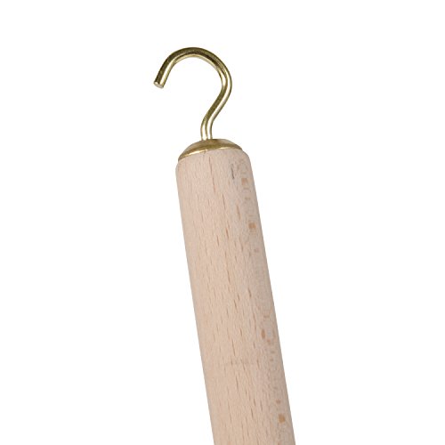 DMI Dressing Stick, Button Hook and Zipper Pull, Durable Wood Handle, Dressing Aid for Limited Mobility