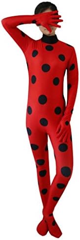 Women Kids Costumes for Ladybug Cosplay Jumpsuit Red