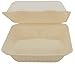 Southern Champion Tray 18930 ChampWare Molded Fiber White 3 Section Clamshell Conatiner, 8