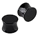 PiercingJ Mens Womens Pair 6G -00G- 3/4" Acrylic Drum Shaped Gauge Kit Ear Stretching Set (Black)