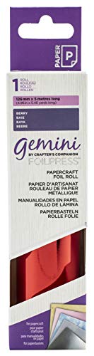 Crafter's Companion FOILPC-BER Gemini FoilPress Papercraft Foil Roll-Berry