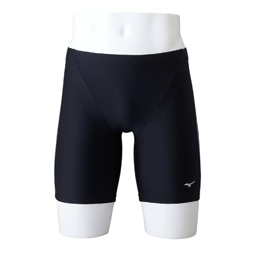 MIZUNO(ミズノ) 水泳 Basic 水着 競泳 フィットネス スクール メンズ ハーフスパッツ N2MBDA12 90：ブラック×グレー 140