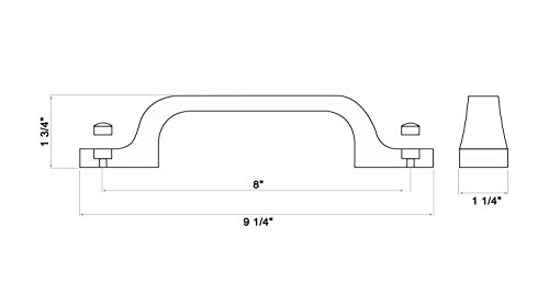 Camp'N -2 Piece- All Weather Plastic Grab Handle - Entry Door Assist Bar for RV, Trailer, Camper, Motor Home, Cargo Trailer, Boat-OEM Replacement (White 2-Piece)