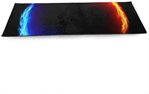 Unisex Fitness Yoga Mat China Yin Yang Fire Water Dragons Unique Non-Slip Pattern Towels,Pilates Sports Paddle Board Yoga Exercise 24 X 71 Inches Durable Yoga Mats,All-Purpose