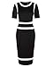 OUGES Womens Stretch Patchwork Work Bodycon Dresses