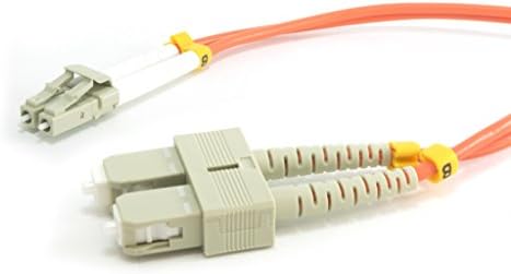 30 Meter, LC to SC Multimode Duplex Fiber Optic Cable, 62.5/125, OM1, ORANGE, USA Product ( Comparable to C2G 33162 )