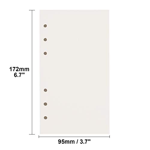 A6 Refill Paper Refillable Paper Unlined Blank Filler Paper Loose Leaf Paper 6-Holes Inserts 135 Sheets 270 Pages - Thumbnail 6