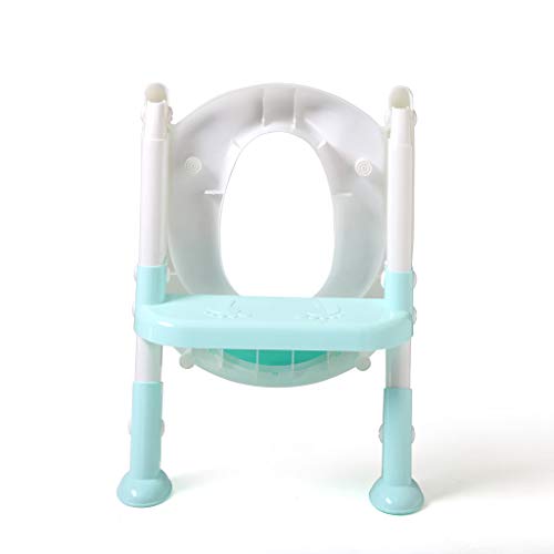 Binmer (TM) Baby Child Girls Boys Potty Toilet Trainer Seat Step Stool Ladder Adjustable Training Chair Auxiliary Toilet Seat (Blue)