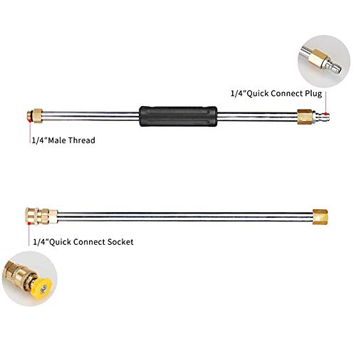 image for AgiiMan Pressure Washer Extension Spray Wand - 4000 psi 5 Tips 180 Deg