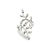Voberry Vogue Lady Women's Party Tassels Heart Crystal Dangle Drop Long Earrings (Silver)