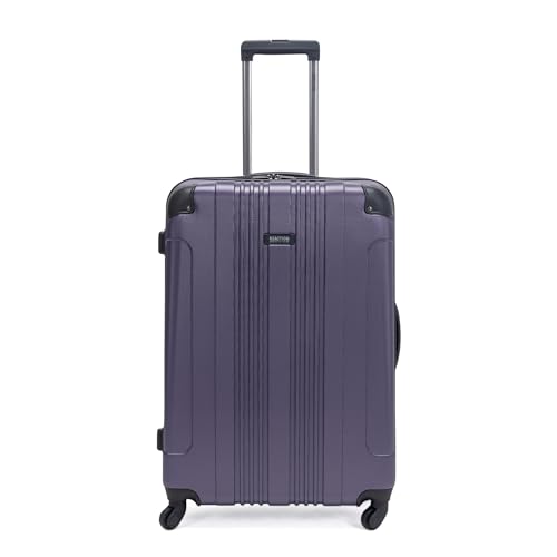 Kenneth Cole REACTION Out of Bounds Lightweight Hardshell 4-Wheel Spinner Luggage, Smokey Purple, 28-Inch Checked