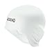 Aegend Solid Silicone Swim Cap, Comfortable Fit Swim Caps Swimming Cap for Men Women Adults Youths, 3D Ergonomic Design, White