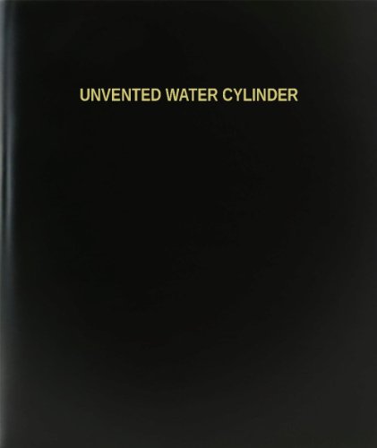 BookFactory® Unvented Water Cylinder Log Book / Journal / Logbook - 120 Page, 8.5"x11", Black Hardbound (XLog-120-7CS-A-L-Black(Unvented Water Cylinder Log Book))