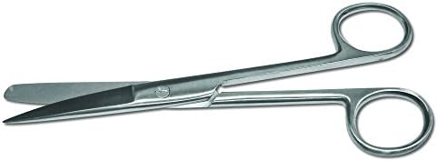 Von Klaus Medical Utility Scissors, German, Stainless Steel, 6 1/2", Each