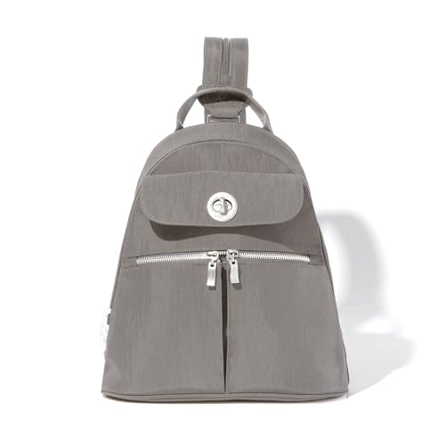 Baggallini Naples Convertible Small Daypack Sling Crossbody, Sterling Shimmer