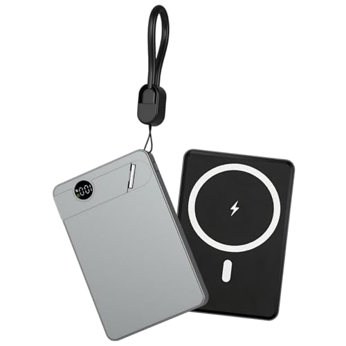 Magnetic Power Bank, 10000mAh Wireless Portable Charger for... en promo sur Amazon