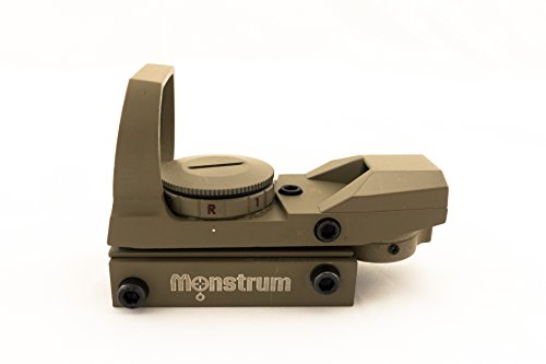 Monstrum Tactical R01C Red Dot Sight with 4 Reticles and Red/Green Illumination (Flat Dark Earth)