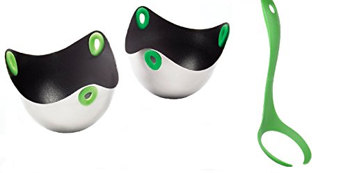 Poachpod Egg Poacher Lifter wITH Stainless Steel Non-Stick Egg Poaching Cup, Stainless, 2 pack Combo - Thumbnail 5
